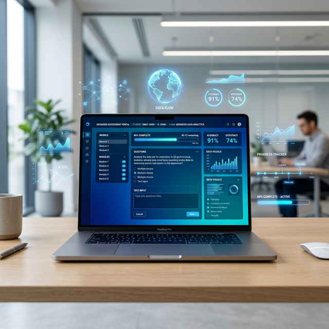 AI-powered online examination and proctoring interface